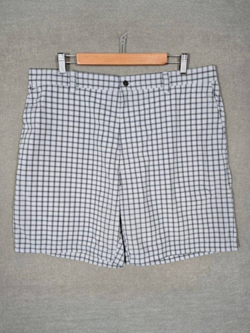 Callaway Men's Optimum Performance Golf Shorts Plaid White Black 38